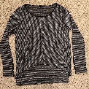 WHBM Striped Long Sleeve Shirt